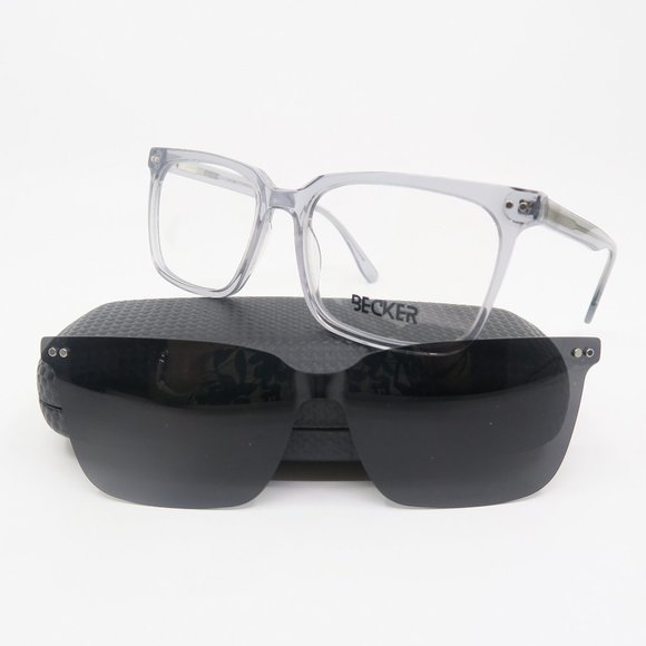 Clip On Becker C5256 C2 New Men's Designer Fashion Eyeglasses Italian Style. - Picture 1 of 8